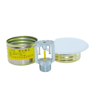 DN15 Q3 Degree with White Cover Plate Brass Chrome Finish Flush Mount Sprinkler K8079 ℃ Automatic Concealed Fire Sprinkler Head