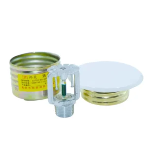 DN15 Q5 K80 93℃ Degree with White Cover Plate Brass Chrome Automatic Concealed Fire Sprinkler Head