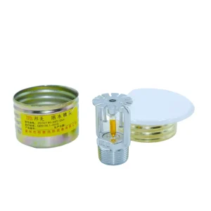 DN20 Q5 K115 57℃ Degree with White Cover Plate Brass Chrome Automatic Concealed Fire Sprinkler Head