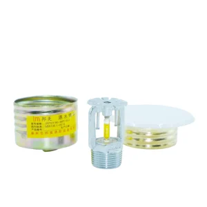 DN20 Q5 K115 79℃ with White Cover Plate Brass Chrome Automatic Concealed Fire Sprinkler Head