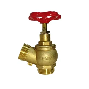 DN25 Brass Fire Hydrant Angle Threaded Valve PN16 Easy Installation & Operation for Firefighting Systems