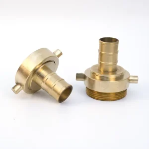 DN40 Copper Brass Yellow Fire Hose Coupling Set Includes Male Female Threaded Fittings Firefighting Equipment Accessories