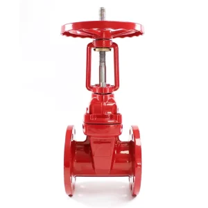 DN50 2″ PN16 Red Manual Fire Fighting Valves Gate Structure Water Application Grooved Flange End