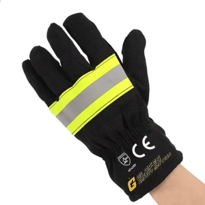 Dark Blue Flame Retardant Cotton Firefighting Gloves Waterproof Safety Gear for Firefighters Environmental Protection Gloves
