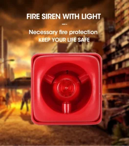 Deling FA 416 Conventional Fire Alarm Strobe Light Siren Speaker 12V 24V Plastic Material 100 200m Detection Range 95dB Alarm
