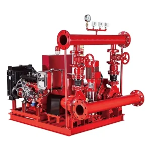 Diesel Electric Dual Power Fire Pump Set High Head High Flow For Building Fire Sprinkler System diesel water pump
