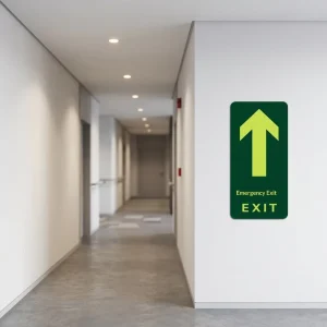 Dinghong Fire Protection Fluorescent Safety Exit Luminous Floor Stickers Evacuation Sign Direction Indicator Waterproof Plastic