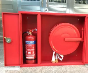 Double Door Fire Cabinet with Fire Hose Reel and Fire Extinguisher 1050*750*280