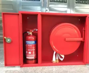 Double Door Stainless Steel Fire Hose Reel Cabinet Metal Firefighting Equipment & Accessory Storage