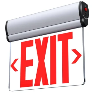Double Single Faces Acrylic Fire Emergency Exit Sign Led Light Rechargeable Edge Lit Exit Lighting