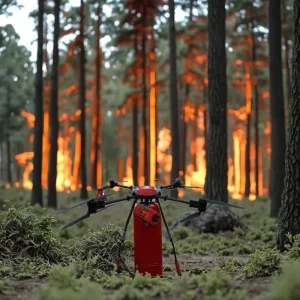 Drone Mounted Dry Powder Fire Extinguishing Bomb Smart Aerial Firefighting Solution for High Rise & Industrial Fires