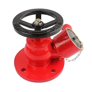 Ductile Cast Iron Angle Fire Fighting Landing Valve Brass Fire Hydrant Valves with Flange Firefighting Equipment Accessory