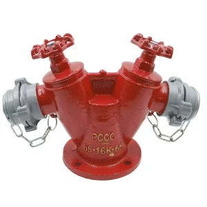 Ductile Cast Iron Bidirectional Water Inlet Three-prong Fire Pump Adapter Small Y-type Fire Connector