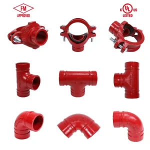 Ductile Iron Grooved Pipe Fittings Fire Protection System FM UL Fire Sprinkler System Grooved Elbow