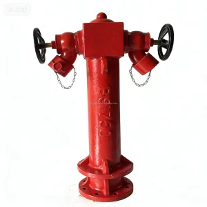 Ductile Iron Red Color Outdoor Ground 4 Inch 2 Way Fire Pillar Hydrants with Valve