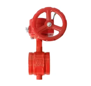 Ductile Iron Standard Size Grooved End Butterfly Valve for Water On-off Function Industrial Use