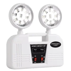 Durable ABS Dual Point LED Emergency Light with 6000K Daylight Lead Acid Battery (3 Hours) 2 Year Warranty Emergency Lighting