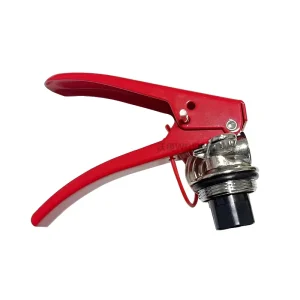 Durable Brass Chrome Plated Red Steel Handle 20LB ABC Fire Extinguisher Valve Replacement Fits Firefighting Equipment Accessory