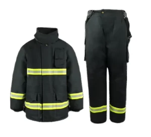 Durable Fireproof Fire-fighting Rescue Fireman Suit Split Style Navy Blue