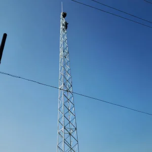 Durable Hot Dip Galvanized Monopole Lightning Protection Tower Single Pipe Lightning Rod for Chemical Plants