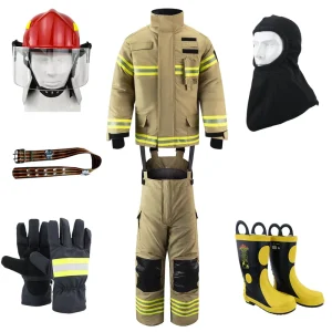 Durable Nomex 4 Layers Firefighting Suits Fire Safety Equipment Fireman Suits with Fire Helmet Fire Boots for Firefighters