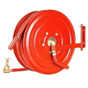 Durable PVC Fire Hose Reel 30m Flexible Brass Valve Stainless Steel Cabinet Gang Firefighting Equipment Accessory