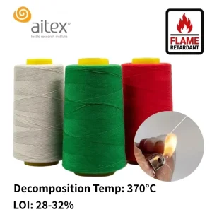 Dyable Flame Retardant Meta Aramid Sewing Thread 1313 No Melting Fireproof for Protective Apparel & Industrial Filtration