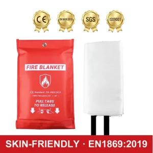 EN 1869 Certified 100% Fiberglass Fire Blanket CE Approved 1mx1m Heat Resistant Emergency Kitchen Home Safety