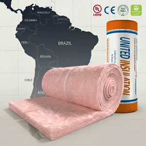 EN13501 Fire Class A1 R94 40mm Glass Wool Blanket Pre cut Fibra De Vidrio for Bedroom Kitchen Warehouse