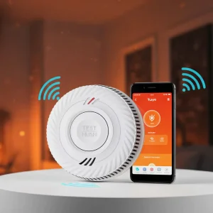 EN14604 Wireless Smart Tuya Wifi Detector De Humo Smoke Leak Detector 85DB 10year Lithium Battery Wifi Smoke Detector
