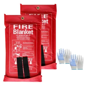 EN1869 1m X 1m Fire Retardant Emergency Safety Fiberglass Fire Blanket 0.43mm Thick 430g m for Kitchen