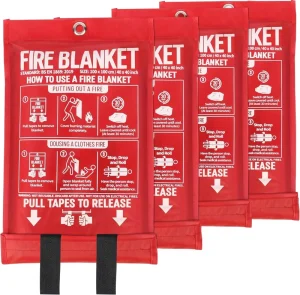 EN1869 CE Certified Fiberglass Fire Blanket Home Use 580C High Temp Resistant Chemical Water Resistant Fire