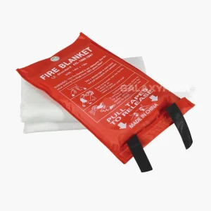 EN1869 Certified 1mx1m White Fiberglass Fire Blanket 0.45mm 550C Fireproof Emergency Cover for Home Kitchen Factory 430g/m2