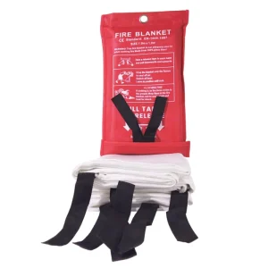 EN1869 Certified Emergency Fire Blanket for Wall Roof Covering 1.0m X 1.0m Fiberglass PVC Bag Welding Service Available