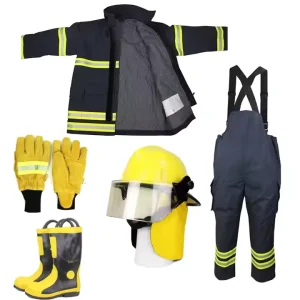 EN469 Aramid Firefighting Safety Training Suit Separate Style for Emergency Rescue