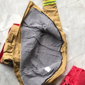 EN469 CE Standard Aramid Flame Retardant Fireman Suit Fire Fighting Firefighter Gear Navy Blue and Khaki Split Style Category 1