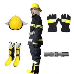 EN469 Flame Retardant Firefighting Suit 4-Layer Jacket and Pants Anti Fire Workwear for Industrial Training OEM Service
