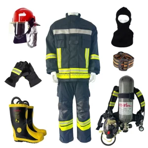 EN469 NOMEX IIIA Firefighter Suit Fireman Jacket Pants Flame Resistant Fire Fighting Equipment Helmet Gloves Hood Boots SCBA S12