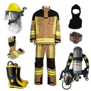 EN469 NOMEX IIIA Firefighter Suit Fireman Jacket Pants Flame Resistant Fire Fighting Equipment Helmet Gloves Hood Boots SCBA S7