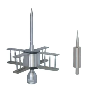 ESE High-Performance Stainless Steel Satellite Lightning Rod Arrester 300kA Discharge Capacity 5-Year Lightning Earthing