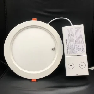 ETL ES FCC 8inch 18w Led Emergency Panel Light 100 130v 1700lm 5cct 2700k3000k3500k4000k5000k with 2 Hours Emergency Battery