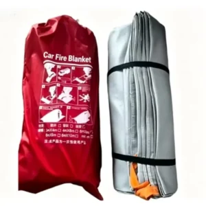 EV Car Fire Blanket with Carry Storage Bag Fire Suppression Cover for Lithium Battery EV Fire