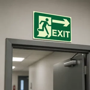 EXIT Glow in the Dark Printable Safety Exit Evacuation Indicator Self Adhesive Luminous Fire Safety Logo