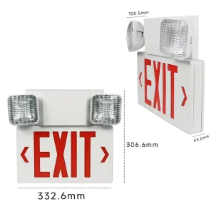 EXIT SIGNS WITH EMERGENCY LIGHTS