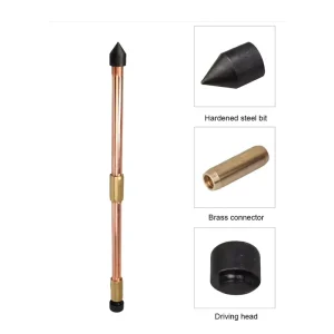 Earth Rod Q235 Solid Copper Plated Earth Rod Clad Steel Bonded Ground 6Ft 8Ft Price Earthing Grounding Rods for Tip Electrical