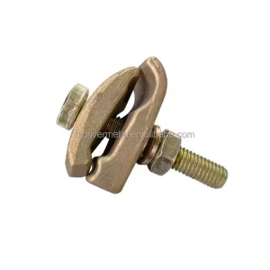 Earthing Cable Clamp with Copper Rod for Lightning Protection and Grounding of Electrical Equipment Tower Cable Clamp