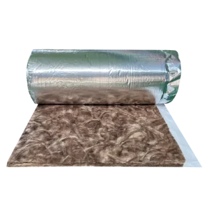Eco Formaldehyde Free Wall Roof Thermal Insulation R1.8 75mm Glass Wool Blanket Roll Aluminum Foil Fiberglass Wool Blanket