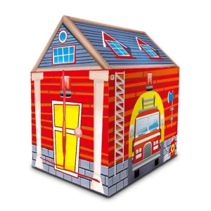 Educational Fire Truck Themed Tent Toys Crawling Game House Tent for Kids