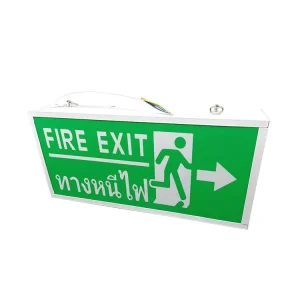 Emergency Exit Signs LED Aluminum Escape Route Flashing Glow in the Dark Rechargeable Battery