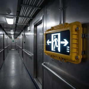 Emergency Explosion proof IP66 Fire Exit Sign Luminaire AC220V 5W Energy Saving for Oil & Gas Refinery Durable Industrial